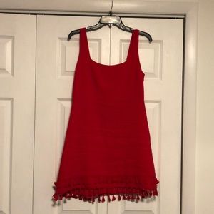 Lulus Red Tassel Dress